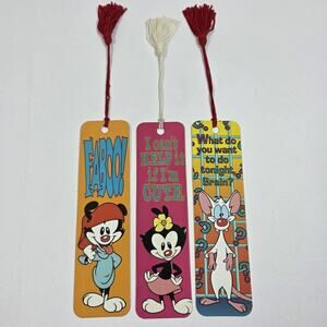 Vintage 1993 Animaniacs Bookmarks Pinky and The Brain made in USA